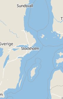 Översiktskarta som visar hela Sverige med en markör som visar ungefär var händelsen inträffat