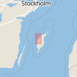 Karta som med röd fyrkant ramar in Almedalsbiblioteket, Gotland, Gotlands län