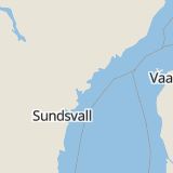 Karta som med röd fyrkant ramar in Västernorrland, Kramfors, Nordingrå, Tuben, Västernorrlands län