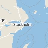 Karta som med röd fyrkant ramar in Kummelnäs, Nacka, Stockholms län