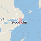 Karta som med röd fyrkant ramar in Åkersberga Station, Österåker, Stockholms län