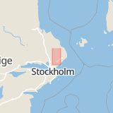 Karta som med röd fyrkant ramar in Rånäs, Rånäs Bruksväg, Norrtälje, Stockholms län
