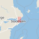 Karta som med röd fyrkant ramar in Hacksta, Idrottsplatsen, Österåker, Stockholms län