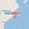 Karta som med röd fyrkant ramar in Raksta, Tyresö, Stockholms län