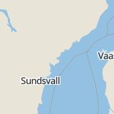 Karta som med röd fyrkant ramar in Docksta, Kramfors, Västernorrlands län