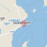 Karta som med röd fyrkant ramar in Älgö, Nacka, Stockholms län