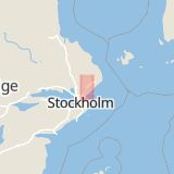 Karta som med röd fyrkant ramar in Karlberg, Vallentuna, Stockholms län