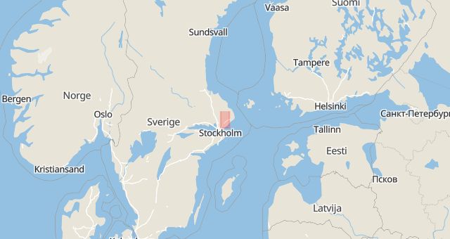 Karta som med röd fyrkant ramar in Rimbo, Norrtälje, Stockholms län