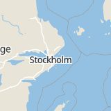 Karta som med röd fyrkant ramar in Lerviksvägen, Österåker, Stockholms län