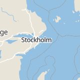 Karta som med röd fyrkant ramar in Gustavsberg, Värmdö Marknad, Värmdö, Stockholms län