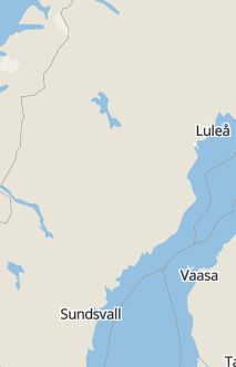 Översiktskarta som visar hela Sverige med en markör som visar ungefär var händelsen inträffat