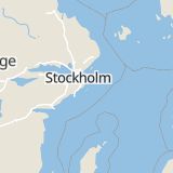 Karta som med röd fyrkant ramar in Dalarö, Haninge, Stockholms län