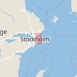 Karta som med röd fyrkant ramar in Norra Lagnö, Värmdö, Stockholms län