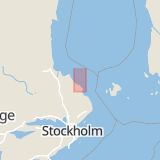 Karta som med röd fyrkant ramar in Söderboda, Gräsö, Östhammar, Uppsala län