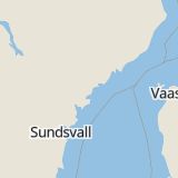 Karta som med röd fyrkant ramar in Skulnäs, Örnsköldsvik, Västernorrlands län