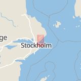 Karta som med röd fyrkant ramar in Åsättra, Österåker, Stockholms län