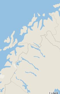 Översiktskarta som visar hela Sverige med en markör som visar ungefär var händelsen inträffat