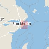 Karta som med röd fyrkant ramar in Ingarö, Värmdö, Stockholms län
