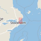 Karta som med röd fyrkant ramar in Nyboda, Stockholm, Stockholms län