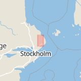 Karta som med röd fyrkant ramar in Edsbro, Norrtälje, Stockholms län