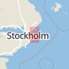 Karta som med röd fyrkant ramar in Stockholm, Värmdö, Stockholms län