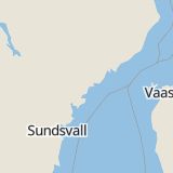 Karta som med röd fyrkant ramar in Bjästa, Örnsköldsvik, Västernorrlands län