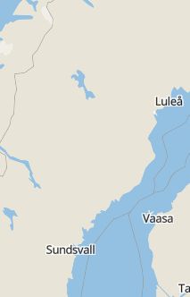 Översiktskarta som visar hela Sverige med en markör som visar ungefär var händelsen inträffat