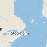 Karta som med röd fyrkant ramar in Hallstavik, Norrtälje, Stockholms län