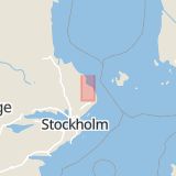 Karta som med röd fyrkant ramar in Hallstavik, Norrtälje, Stockholms län
