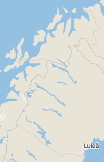 Översiktskarta som visar hela Sverige med en markör som visar ungefär var händelsen inträffat