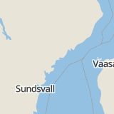 Karta som med röd fyrkant ramar in Brogatan, Själevad, Örnsköldsvik, Västernorrlands län