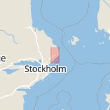 Karta som med röd fyrkant ramar in Vätövägen, Norrtälje, Stockholms län