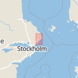 Karta som med röd fyrkant ramar in Kristinelundsstigen, Norrtälje, Stockholms län