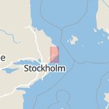 Karta som med röd fyrkant ramar in Roslagsvägen, Vätövägen, Norrtälje, Stockholms län