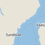 Karta som med röd fyrkant ramar in Domsjö, Örnsköldsvik, Västernorrlands län