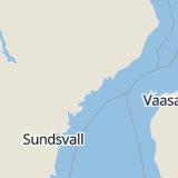 Karta som med röd fyrkant ramar in Kramfors, Jättesta, Örnsköldsvik, Skolgatan, Västernorrlands län