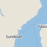 Karta som med röd fyrkant ramar in Järvsta, Lungvik, Örnsköldsvik, Västernorrlands län