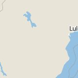 Karta som med röd fyrkant ramar in Storgatan, Malå, Västerbottens län