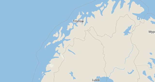 Karta som med röd fyrkant ramar in Abisko, Kiruna, Norrbottens län