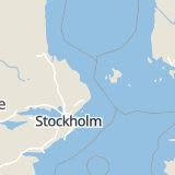 Karta som med röd fyrkant ramar in Väddö, Norrtälje, Stockholms län