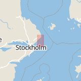 Karta som med röd fyrkant ramar in Blidövägen, Norrsund, Norrtälje, Stockholms län