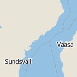 Karta som med röd fyrkant ramar in Husum, Örnsköldsvik, Västernorrlands län