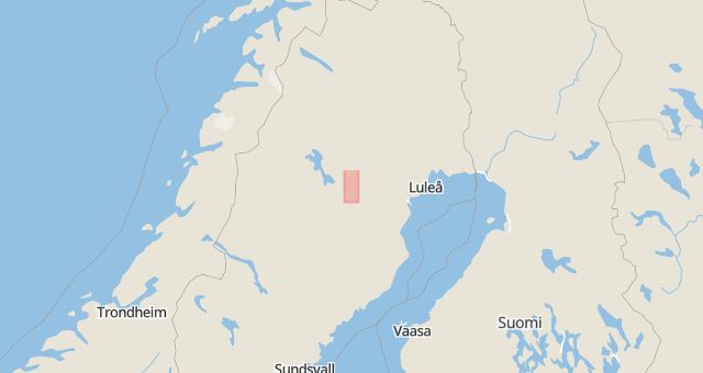 Karta som med röd fyrkant ramar in Arvidsjaur, Norrbottens län