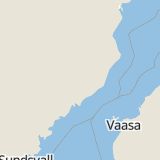 Karta som med röd fyrkant ramar in Vännäs Kommun, Vännäs, Västerbottens län