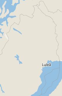 Översiktskarta som visar hela Sverige med en markör som visar ungefär var händelsen inträffat