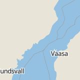 Karta som med röd fyrkant ramar in Hörnefors, Umeå, Västerbottens län