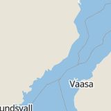 Karta som med röd fyrkant ramar in Västerbotten, Norrfors, Svallet, Umeå, Grisbacka, Holmsund, Västerbottens län