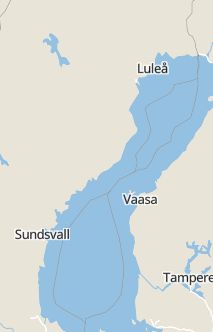 Översiktskarta som visar hela Sverige med en markör som visar ungefär var händelsen inträffat