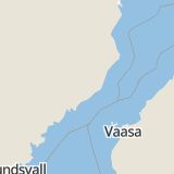 Karta som med röd fyrkant ramar in Norra Kullavägen, Klockarbäcken, Umeå, Västerbottens län