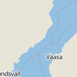 Karta som med röd fyrkant ramar in Kullavägen, Umeå, Medle, Västerbottens län